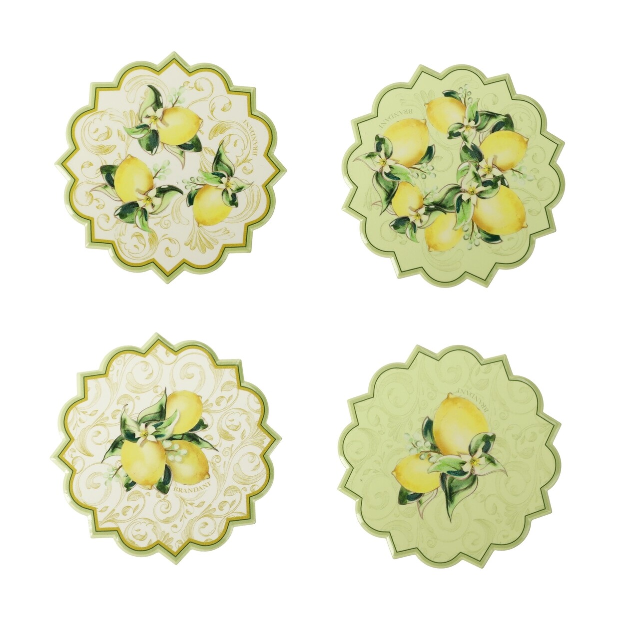 Set 4 suporturi pentru pahare Limoni, Brandani, 10.5 x 10.5 cm, ceramica - imagine 7